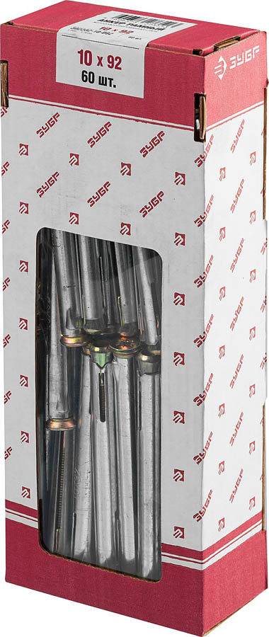 ЗУБР 10х92 мм, 60 шт., анкер рамный 302232-10-092 купить по цене 1&nbsp;320 ₽ в интернет магазине ТЕХСАД