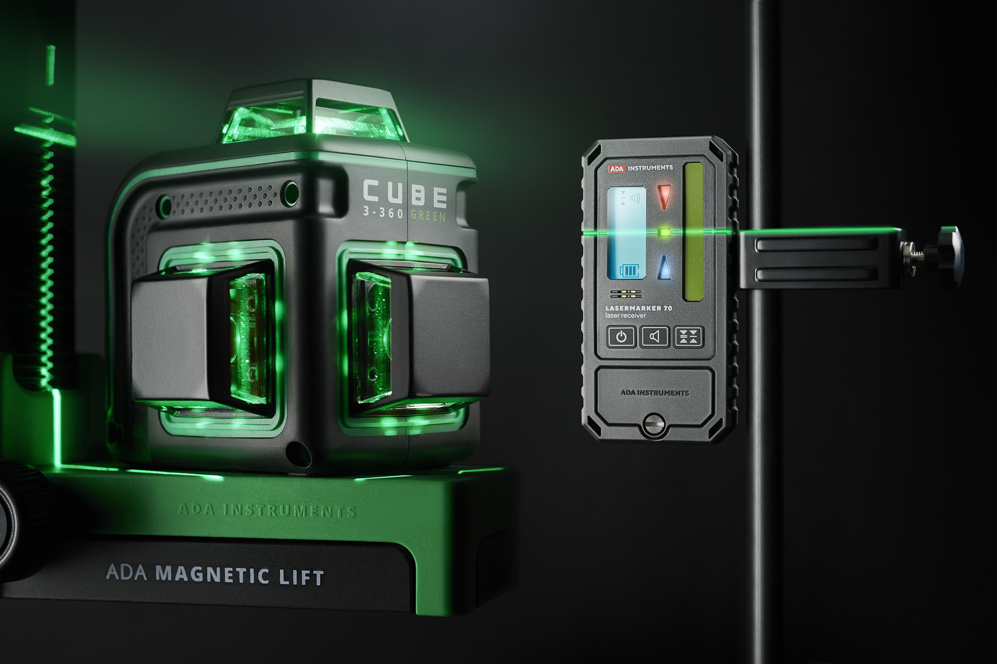 Лазерный уровень ADA CUBE 3-360 GREEN ULTIMATE EDITION купить по цене 27&nbsp;990 ₽ в интернет магазине ТЕХСАД