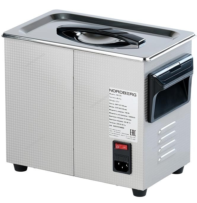 Ванна ультразвуковая с цифровым управлением и подогревом, 3,2 л NORDBERG NU32D купить по цене 14&nbsp;243 ₽ в интернет магазине ТЕХСАД