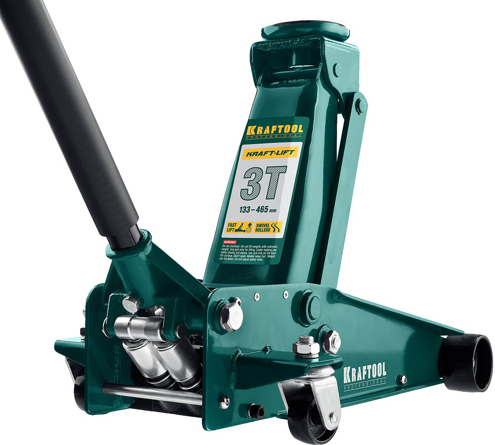 KRAFTOOL 3т, 133-465 мм, домкрат гидравлический подкатной Kraft-Lift 43450-3 купить по цене 15&nbsp;230 ₽ в интернет магазине ТЕХСАД