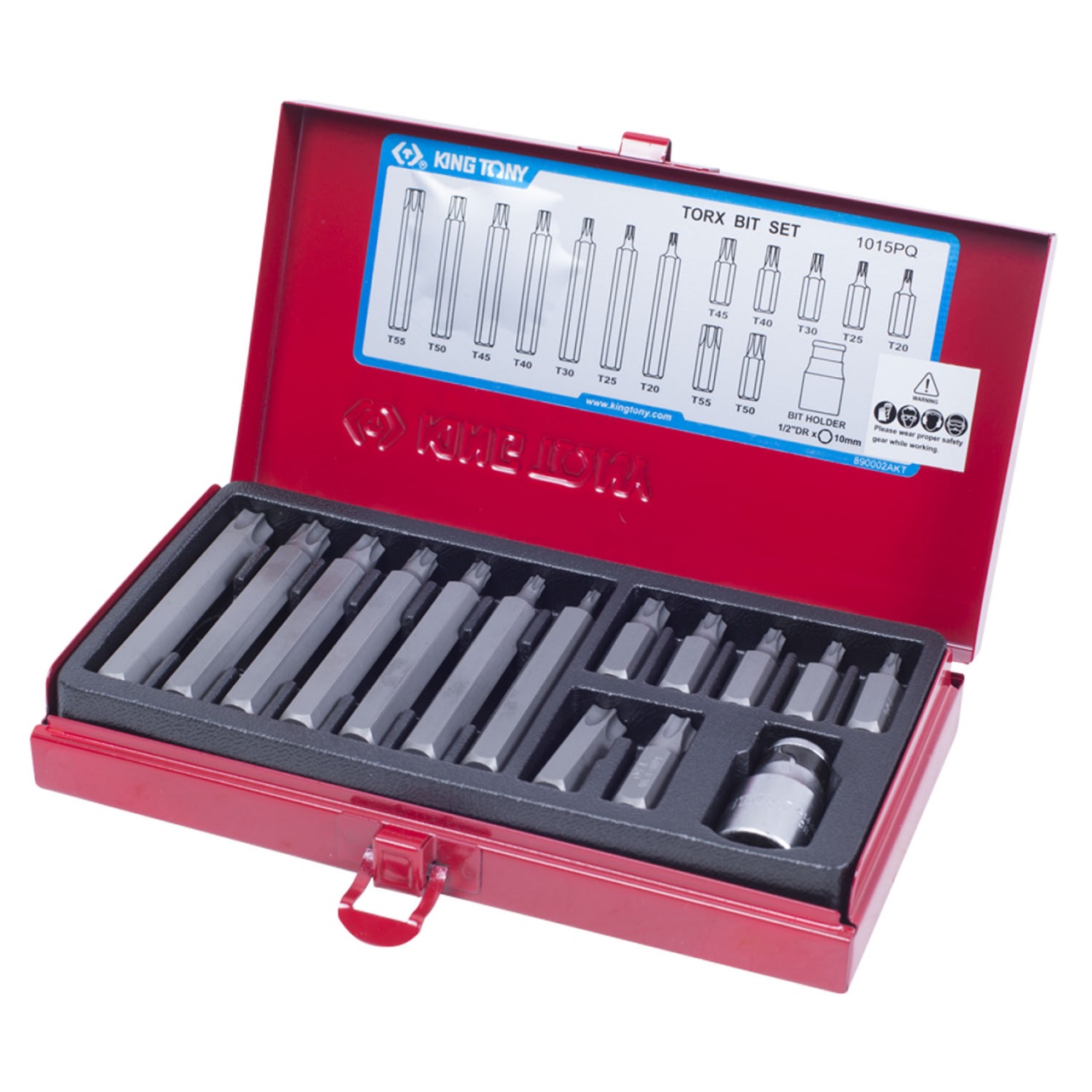 Набор вставок (бит) 10 мм, Torx, Т20-Т55, 15 предметов KING TONY 1015PQ купить по цене 2&nbsp;680 ₽ в интернет магазине ТЕХСАД