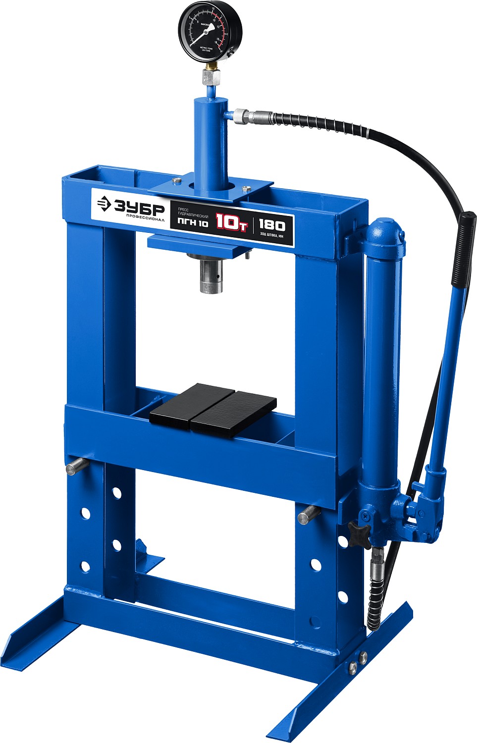 ЗУБР 10 т, с гидронасосом и манометром, пресс гидравлический ПГН-10 43072-10 Профессионал купить по цене 35&nbsp;740 ₽ в интернет магазине ТЕХСАД