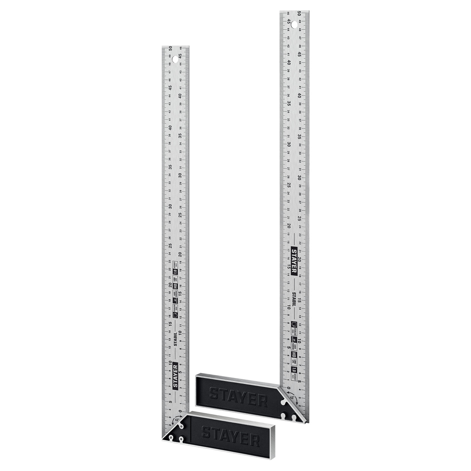 STAYER 500 мм, столярный угольник с нержавеющим полотном STABIL 3431-50 купить по цене 820 ₽ в интернет магазине ТЕХСАД