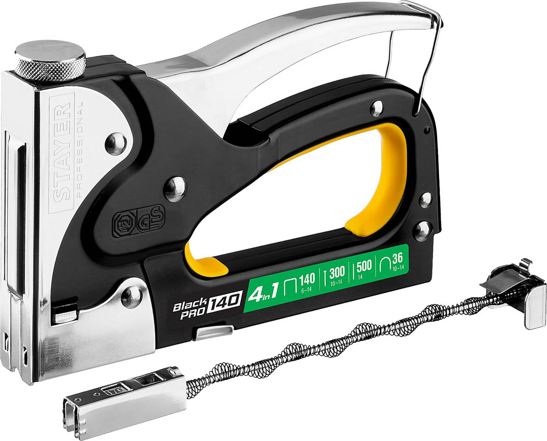 STAYER скобы 140, 36, 300, 500, степлер 4 в 1 BlackPro 140 31510_z01 купить по цене 1&nbsp;600 ₽ в интернет магазине ТЕХСАД