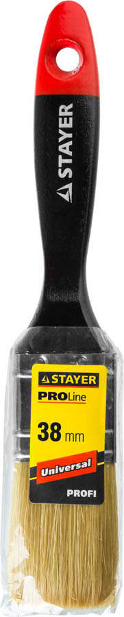 STAYER 38 мм, 1 1/2'', щетина натуральная светлая, кисть плоская UNIVERSAL-PROFI 0104-038 купить по цене 142 ₽ в интернет магазине ТЕХСАД