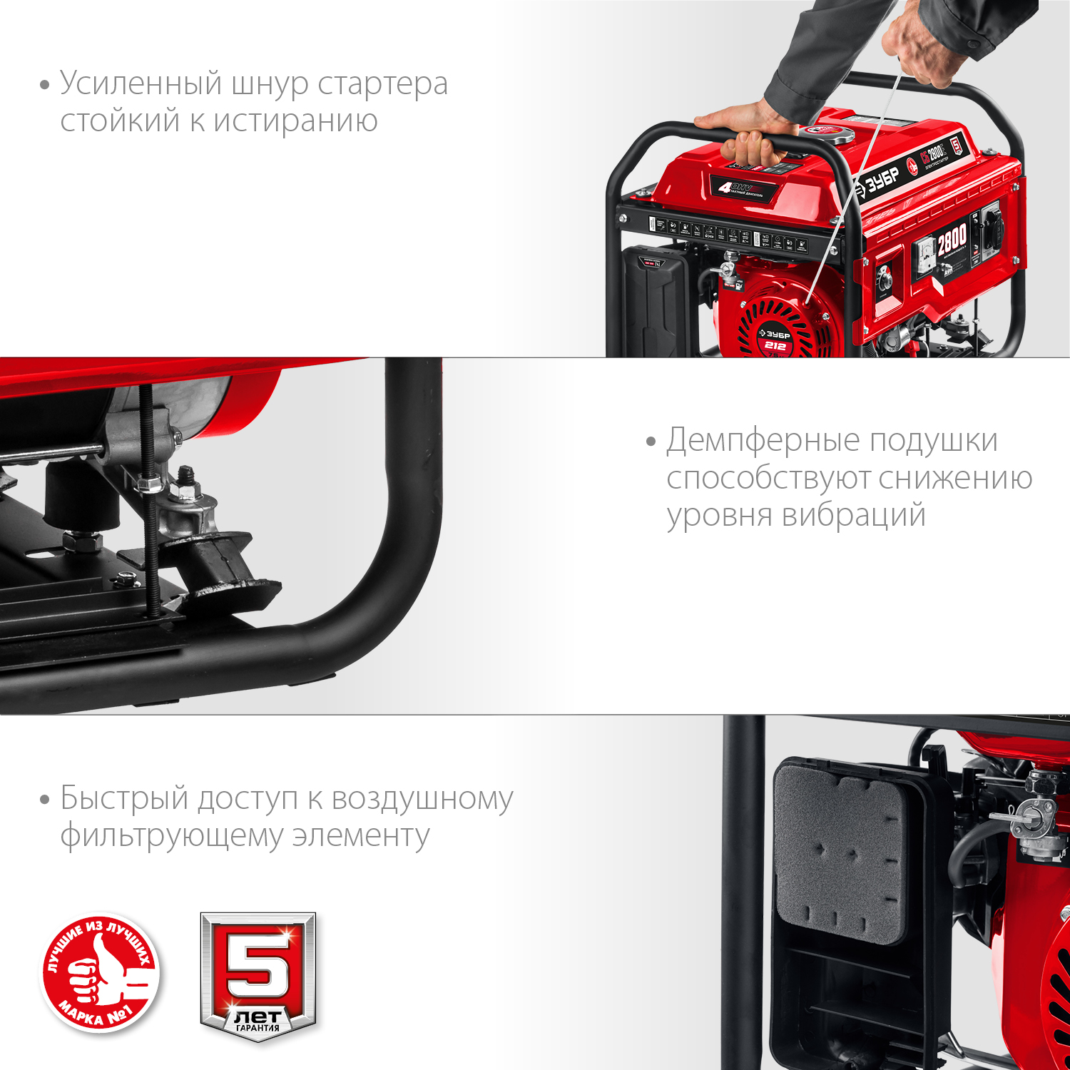 ЗУБР 2.8 кВт, однофазный, синхронный, щеточный, с электростартером, бензиновый генератор СБ-2800Е Мастер купить по цене 37&nbsp;040 ₽ в интернет магазине ТЕХСАД