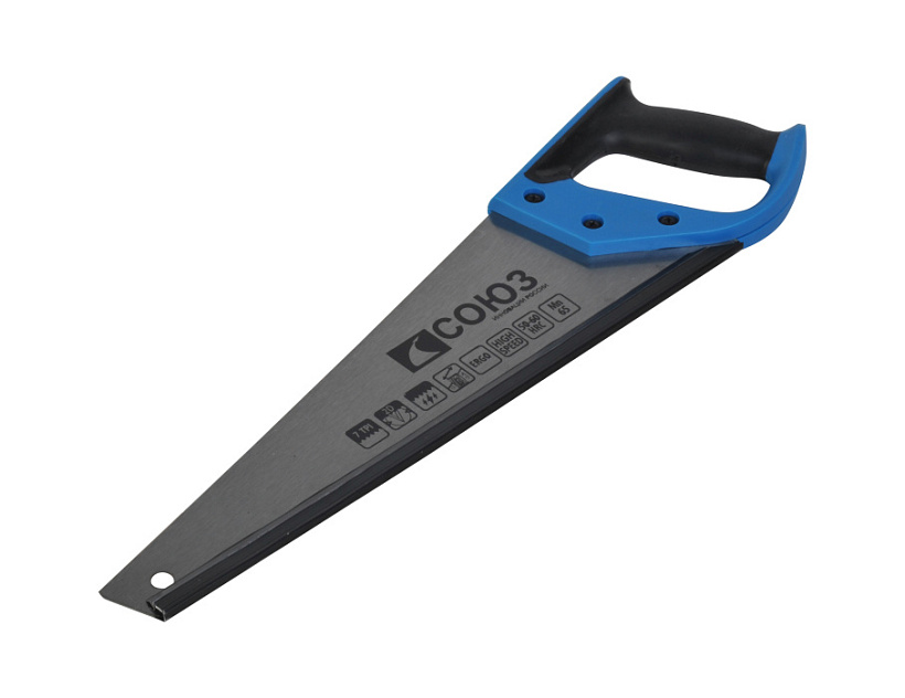 Ножовка по дереву СОЮЗ 1060-22-350С купить по цене 420 ₽ в интернет магазине ТЕХСАД