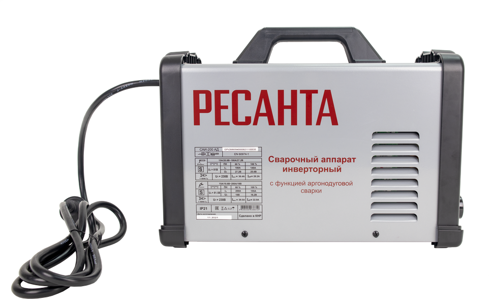 Сварочный аппарат инверторный Ресанта САИ-200 АД купить по цене 44&nbsp;990 ₽ в интернет магазине ТЕХСАД