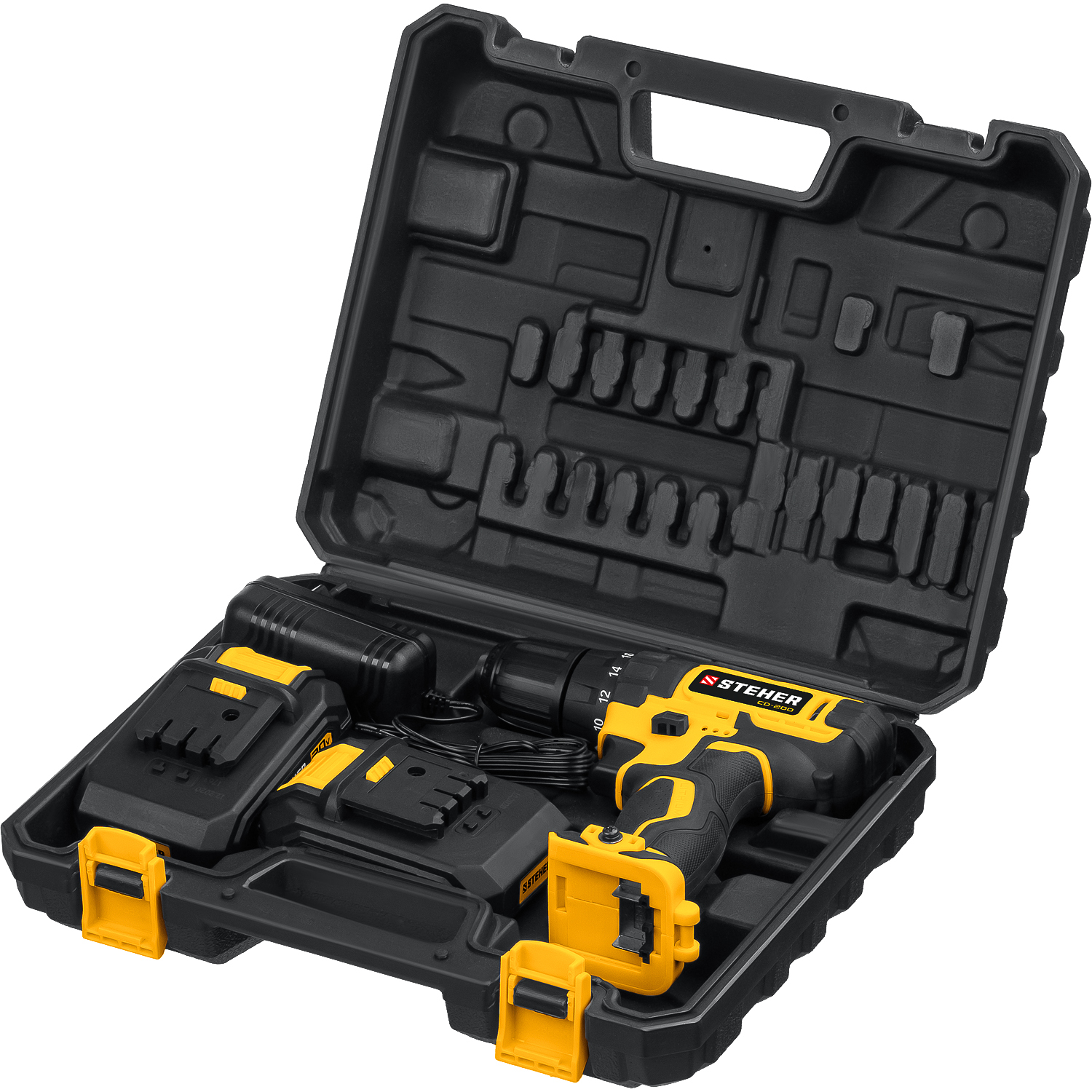 STEHER 20 В, 2 АКБ (2Ач), в кейсе, дрель-шуруповерт, CD-200-2 купить по цене 7&nbsp;410 ₽ в интернет магазине ТЕХСАД