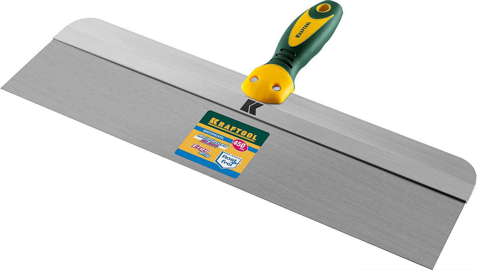 KRAFTOOL 450 мм, нержавеющее полотно, двухкомпонентная рукоятка, шпатель фасадный 10036-450 купить по цене 1&nbsp;970 ₽ в интернет магазине ТЕХСАД
