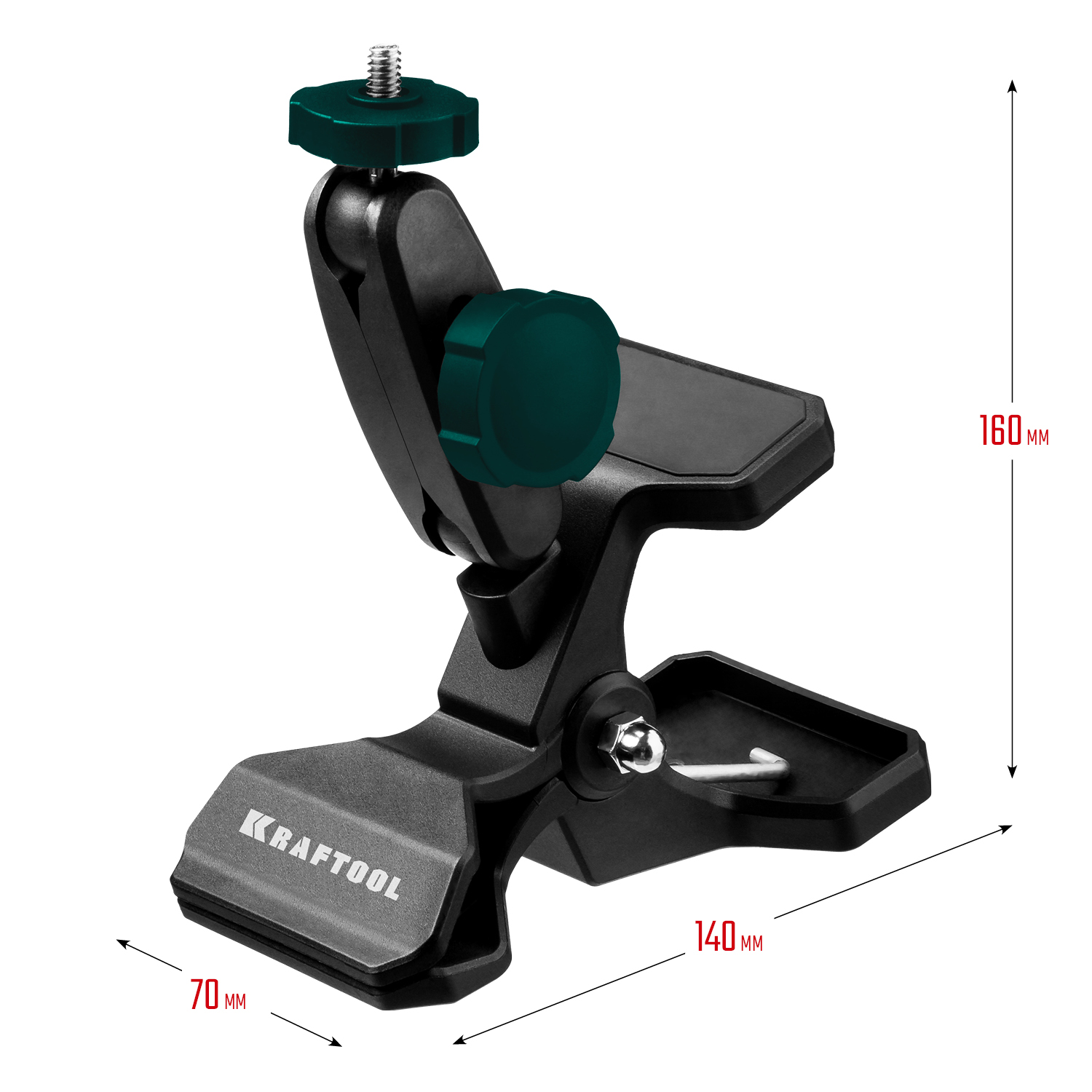 KRAFTOOL универсальный шарнирный держатель- клипса MM2 34704 купить по цене 1&nbsp;410 ₽ в интернет магазине ТЕХСАД