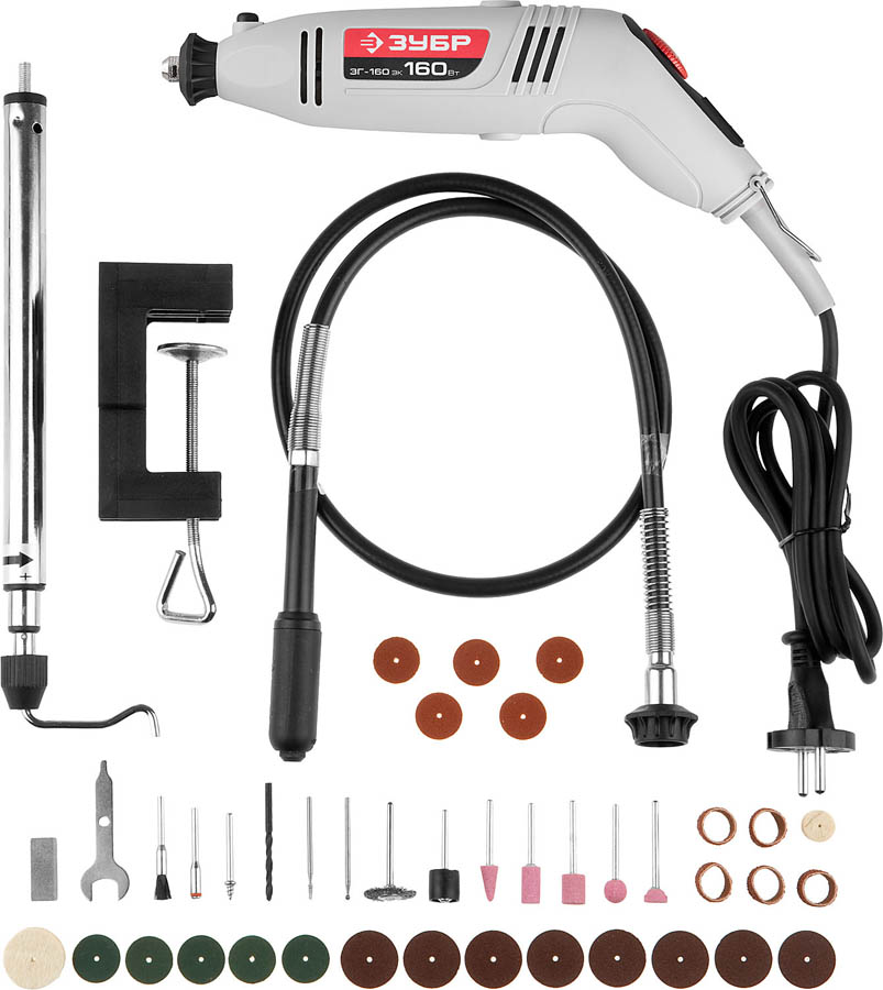 ЗУБР 160 Вт, 15000-35000 об/мин, цанга 2.4/3.2 мм, кейс, гравер ЗГ-160ЭК Мастер купить по цене 2&nbsp;705 ₽ в интернет магазине ТЕХСАД