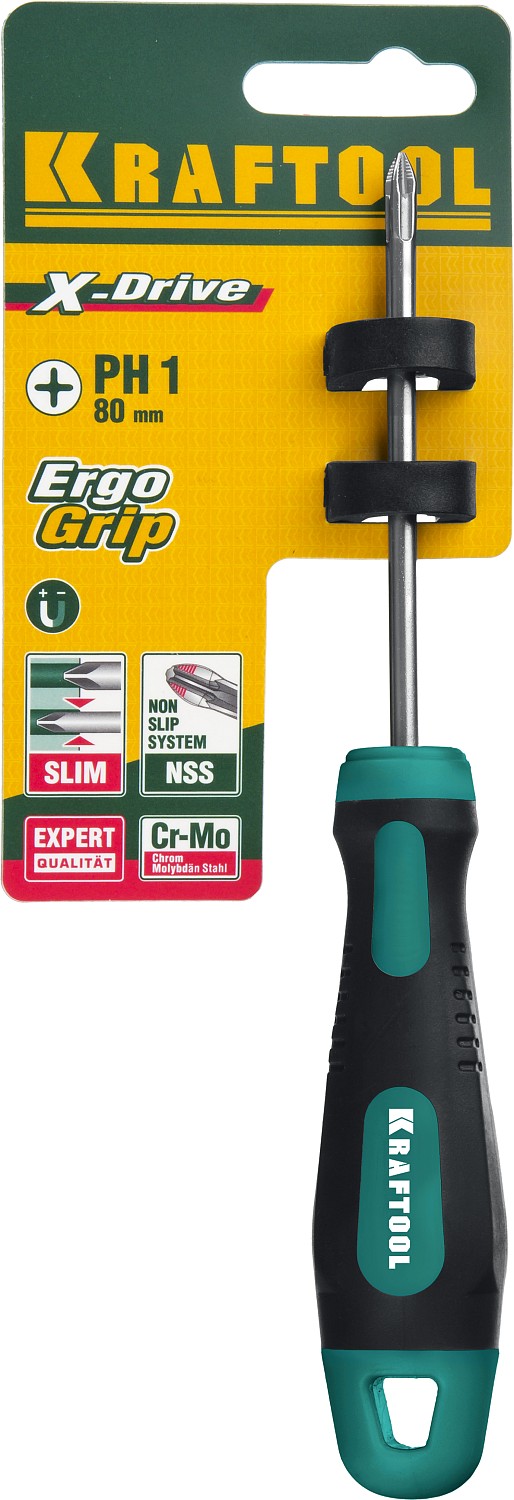 KRAFTOOL PH1х80 мм, отвертка слесарная 250072-1-080 купить по цене 313 ₽ в интернет магазине ТЕХСАД