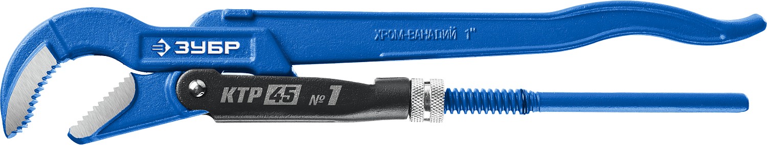 ЗУБР №1, изогнутые губки, ключ трубный КТР-45 27337-1_z02 Профессионал купить по цене 1&nbsp;340 ₽ в интернет магазине ТЕХСАД