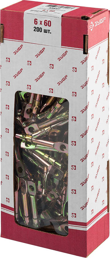 ЗУБР 60 x 6 мм, 100 шт., анкер потолочный с кольцом 302852-06-060 купить по цене 3&nbsp;410 ₽ в интернет магазине ТЕХСАД