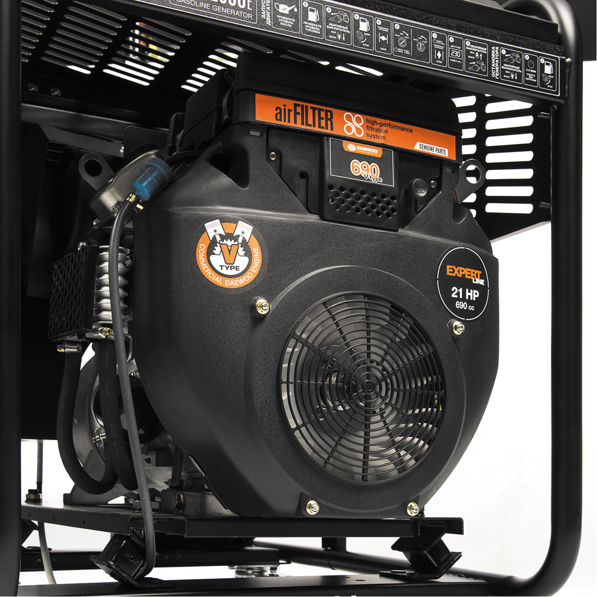 Бензиновый генератор DAEWOO GDA 12500E купить по цене 259&nbsp;990 ₽ в интернет магазине ТЕХСАД