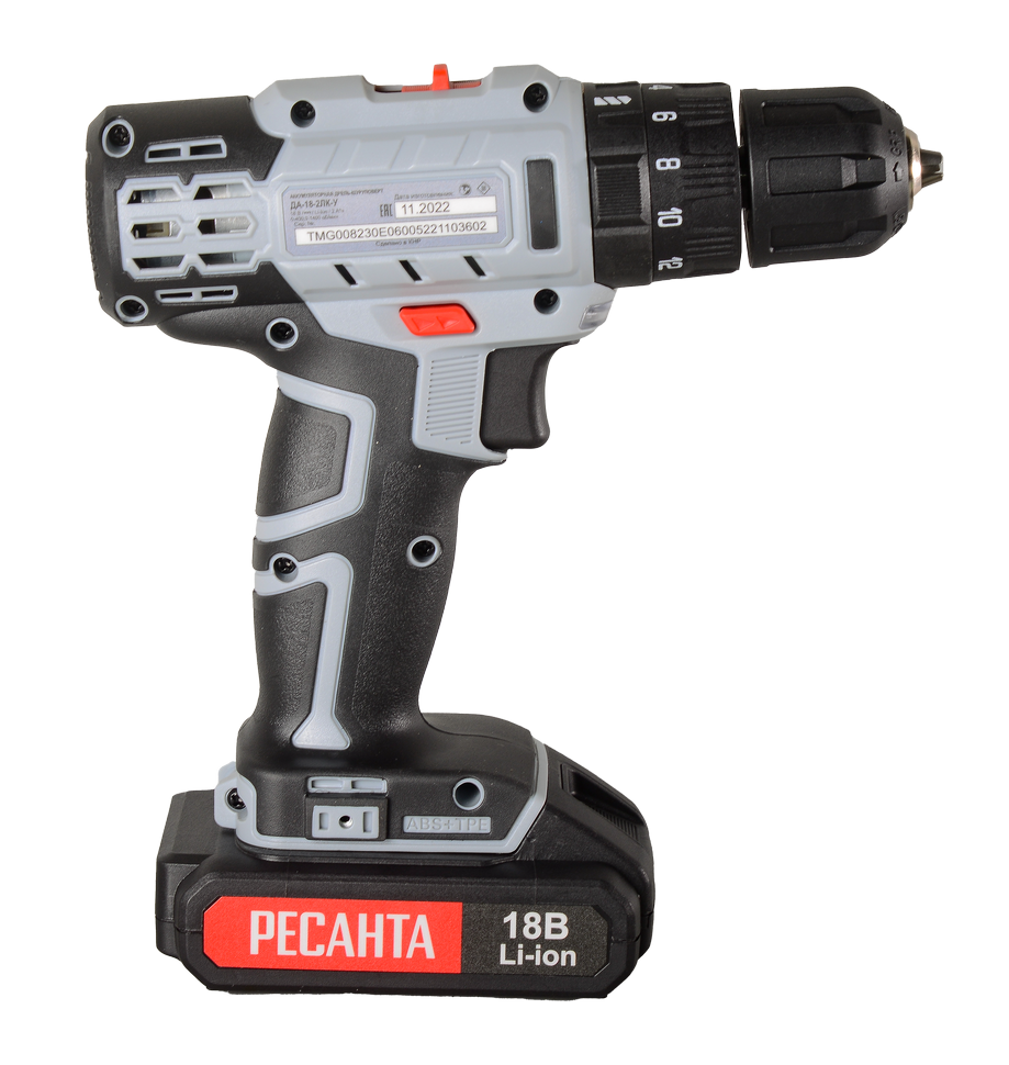 Дрель-шуруповерт аккумуляторная Ресанта ДА-18-2ЛК-У купить по цене 8&nbsp;790 ₽ в интернет магазине ТЕХСАД