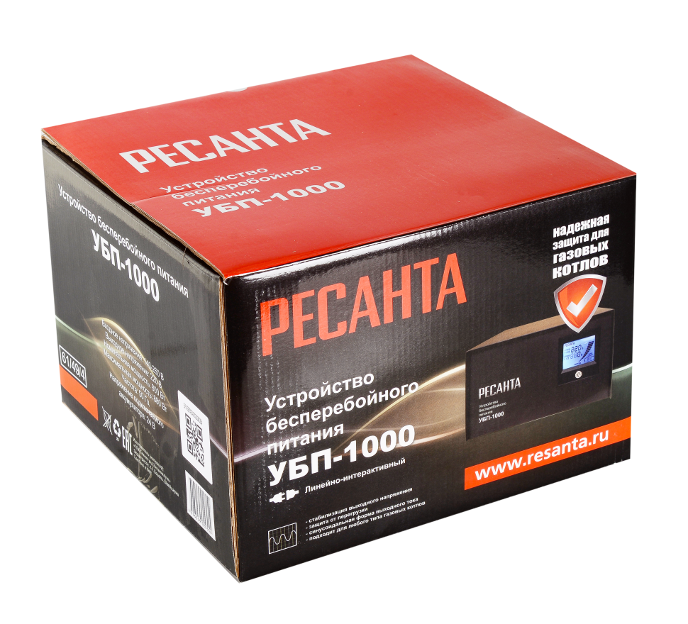Источник бесперебойного питания РЕСАНТА УБП-1000 купить по цене 24&nbsp;990 ₽ в интернет магазине ТЕХСАД