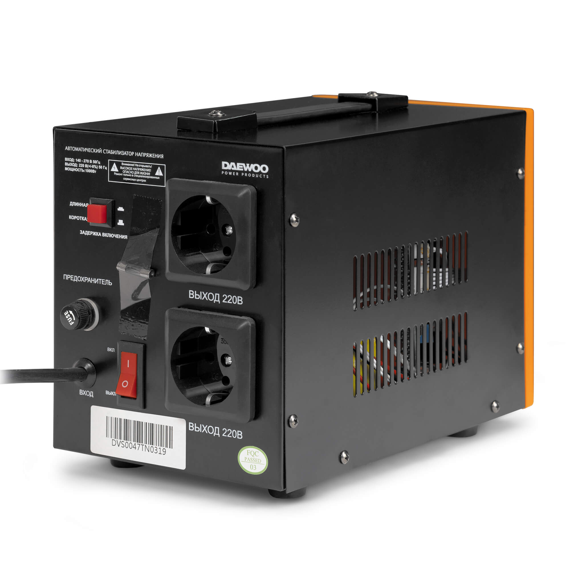 Стабилизатор напряжения DAEWOO DW‑TZM1kVA купить по цене 4&nbsp;990 ₽ в интернет магазине ТЕХСАД