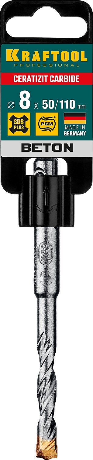 KRAFTOOL 8 х 110 мм, бур SDS-plus 29320-110-08_z02 купить по цене 370 ₽ в интернет магазине ТЕХСАД