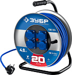 ЗУБР 20 м, 4000 Вт, ПВС 3х2.5, силовой удлинитель на стальной катушке ПВС 325 55102-20 купить по цене 5&nbsp;200 ₽ в интернет магазине ТЕХСАД