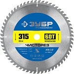 ЗУБР  315 x 30 мм, 60Т, диск пильный по дереву Чисторез 36905-315-30-60_z01 купить по цене 2&nbsp;740 ₽ в интернет магазине ТЕХСАД