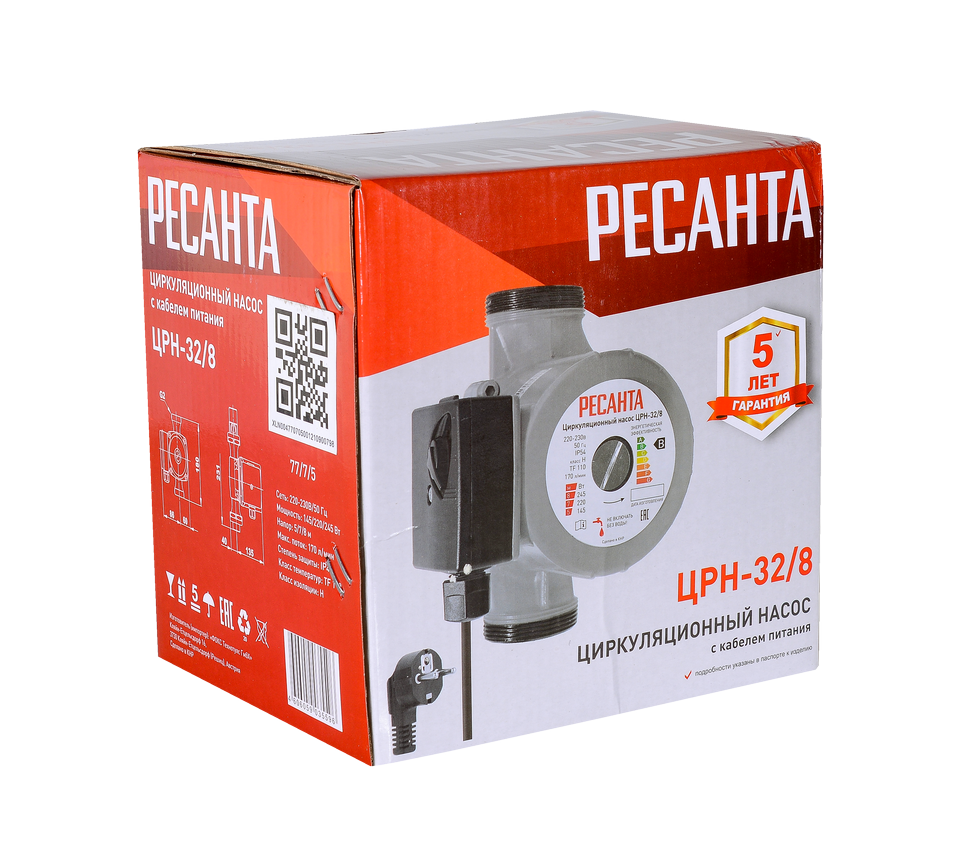 Циркуляционный насос Ресанта ЦРН-32/8 купить по цене 9&nbsp;690 ₽ в интернет магазине ТЕХСАД