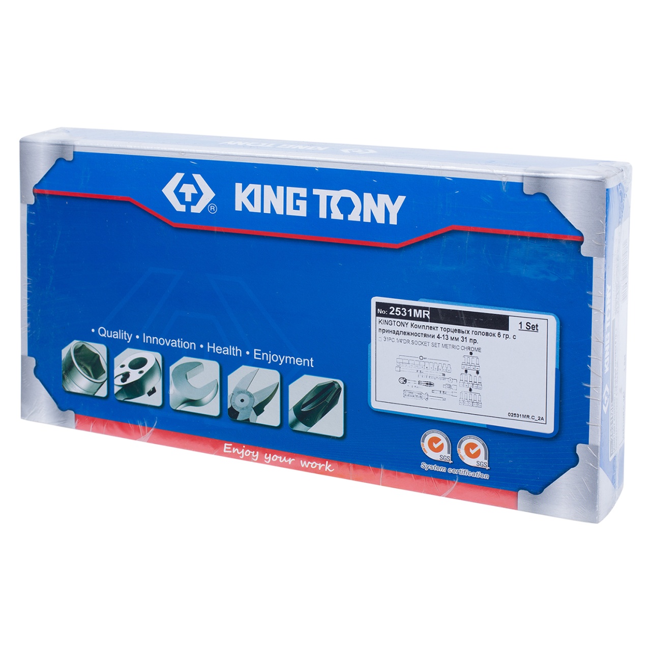Набор торцевых головок с принадлежностями 1/4'', шестигранные, 4-13 мм, 31 предмет KING TONY 2531MR купить по цене 5&nbsp;150 ₽ в интернет магазине ТЕХСАД