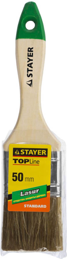STAYER 50 мм, 2'', щетина смешанная, кисть плоская LASUR-STANDARD 01031-50 купить по цене 73 ₽ в интернет магазине ТЕХСАД