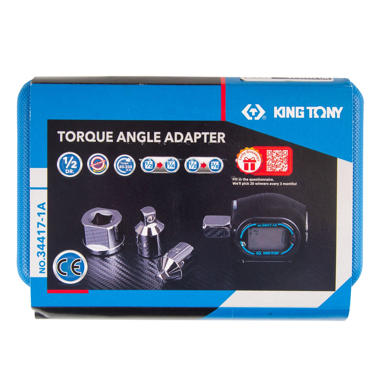 Динамометрический адаптер серии ''DIGITAL'', 1/2'', 40-200 Нм, 4 предмета, кейс KING TONY 34417-1A купить по цене 13&nbsp;700 ₽ в интернет магазине ТЕХСАД
