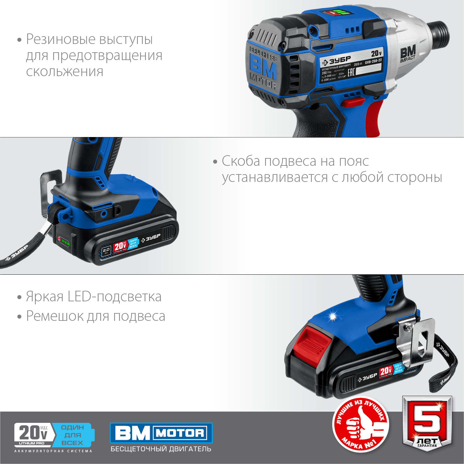 ЗУБР 20В, 2 АКБ, в кейсе, бесщеточный, аккумуляторный винтоверт GVB-250-22 Профессионал купить по цене 16&nbsp;620 ₽ в интернет магазине ТЕХСАД