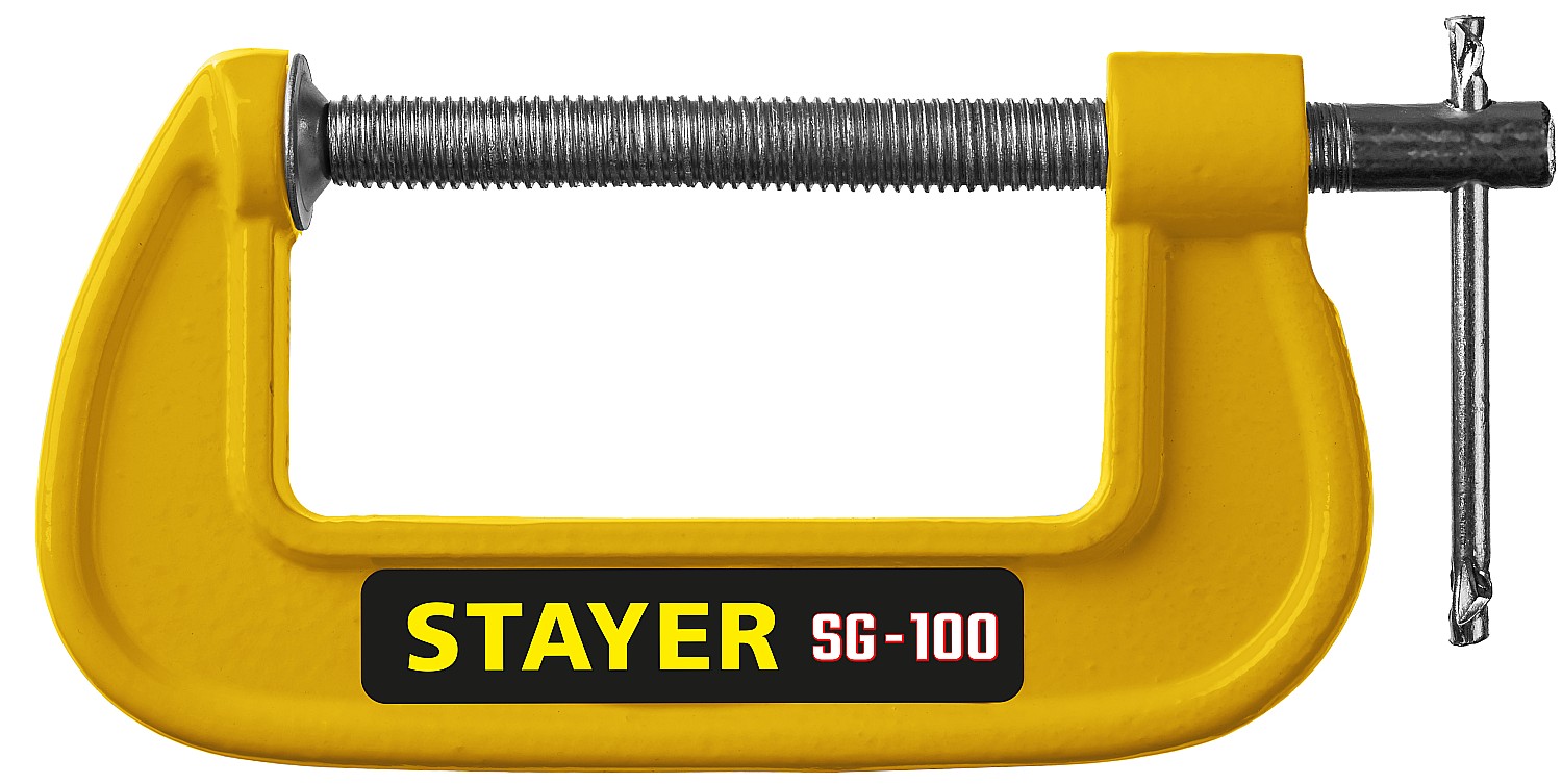 STAYER G 100 мм, струбцина SG-10 3215-100_z02 купить по цене 590 ₽ в интернет магазине ТЕХСАД