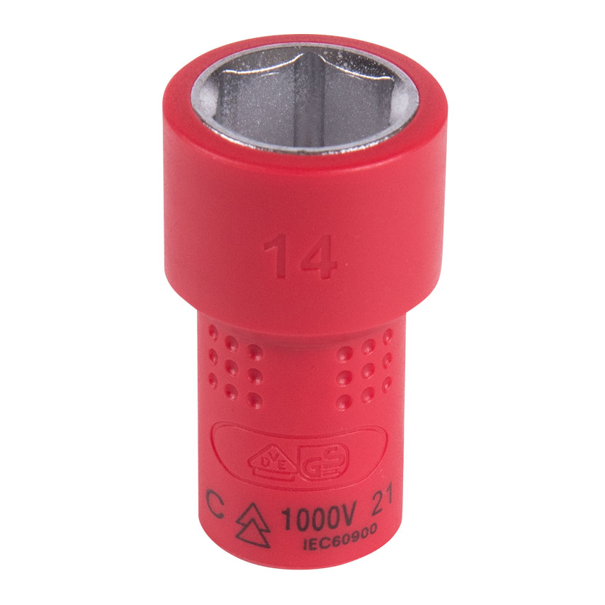 Головка торцевая диэлектрическая шестигранная 1/4'', 14 мм KING TONY 2335VE14M купить по цене 630 ₽ в интернет магазине ТЕХСАД