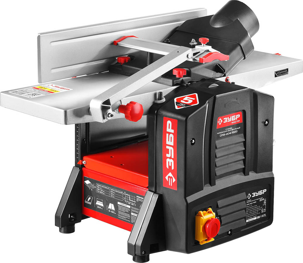ЗУБР 1500 Вт, 204 мм, станок рейсмусно-фуговальный СРФ-204-1500 Мастер купить по цене 38&nbsp;630 ₽ в интернет магазине ТЕХСАД