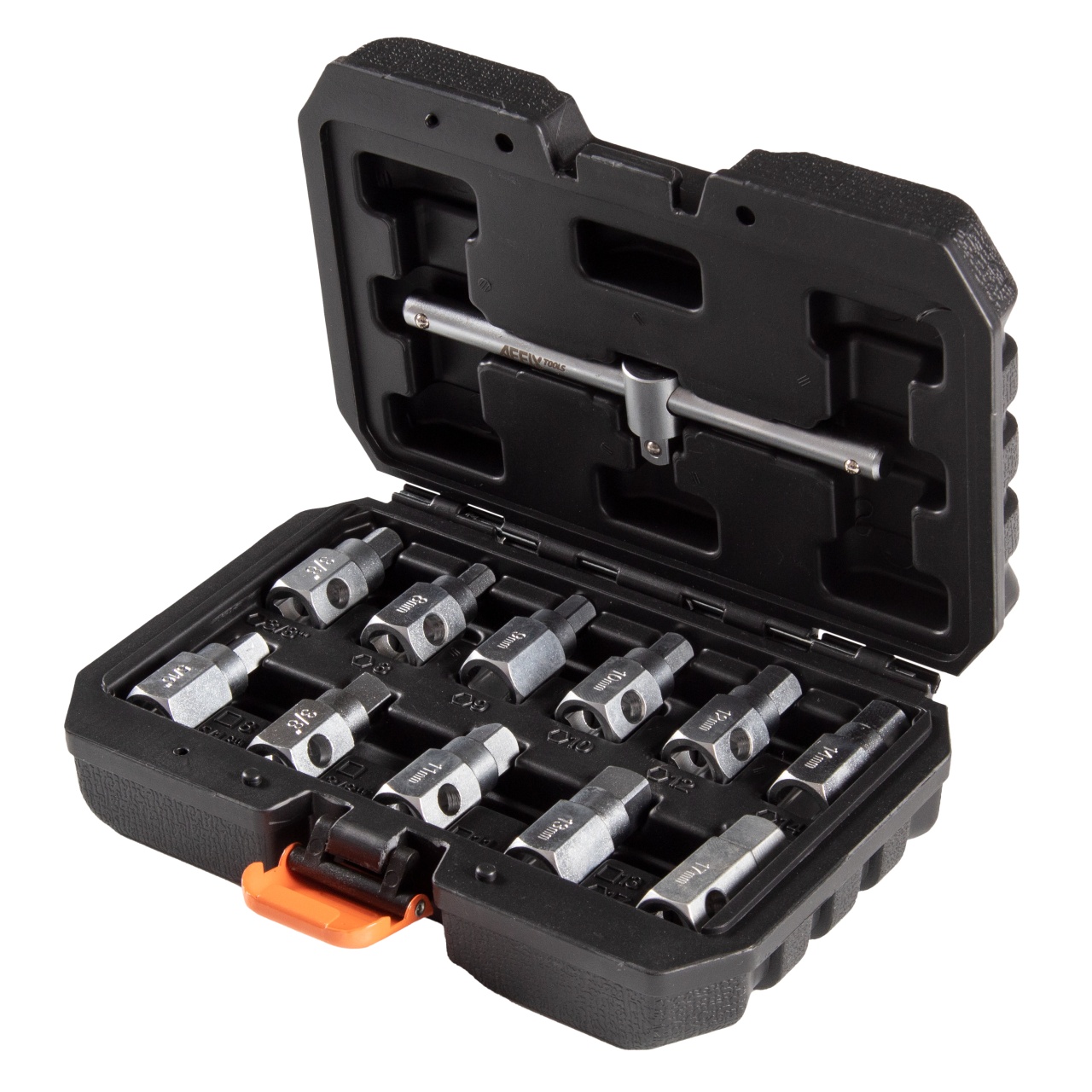 Набор насадок для пробок слива масла, кейс, 12 предметов AFFIX AF10348012C купить по цене 2&nbsp;510 ₽ в интернет магазине ТЕХСАД