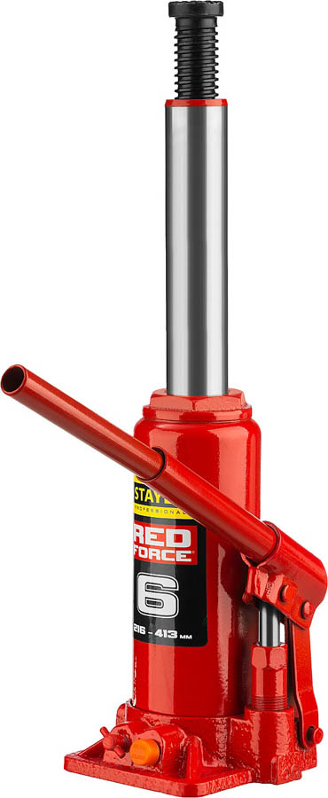 STAYER 6 т, 216-413 мм, домкрат бутылочный гидравлический RED FORCE 43160-6_z01 Professional купить по цене 2&nbsp;260 ₽ в интернет магазине ТЕХСАД