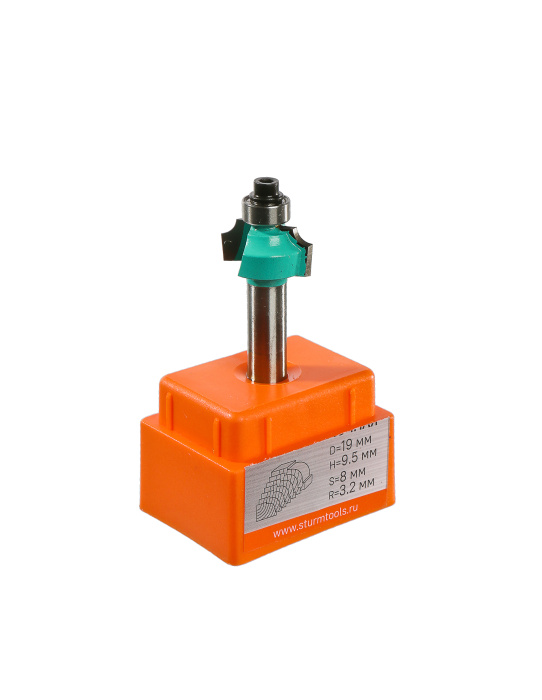 RB08-081019 Фреза кромочная калевочная с подшипником 9,5 мм, DxHxL 19x9,5x52,5 мм, хв.8 Sturm! купить по цене 280 ₽ в интернет магазине ТЕХСАД
