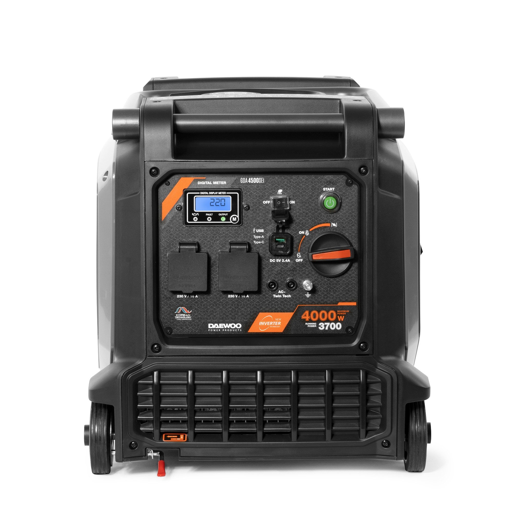 Инверторный бензиновый генератор DAEWOO GDA 4500SEi купить по цене 95&nbsp;990 ₽ в интернет магазине ТЕХСАД