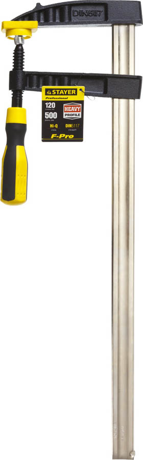 STAYER F 500х120 мм, струбцина 32095-120-500 купить по цене 1&nbsp;970 ₽ в интернет магазине ТЕХСАД