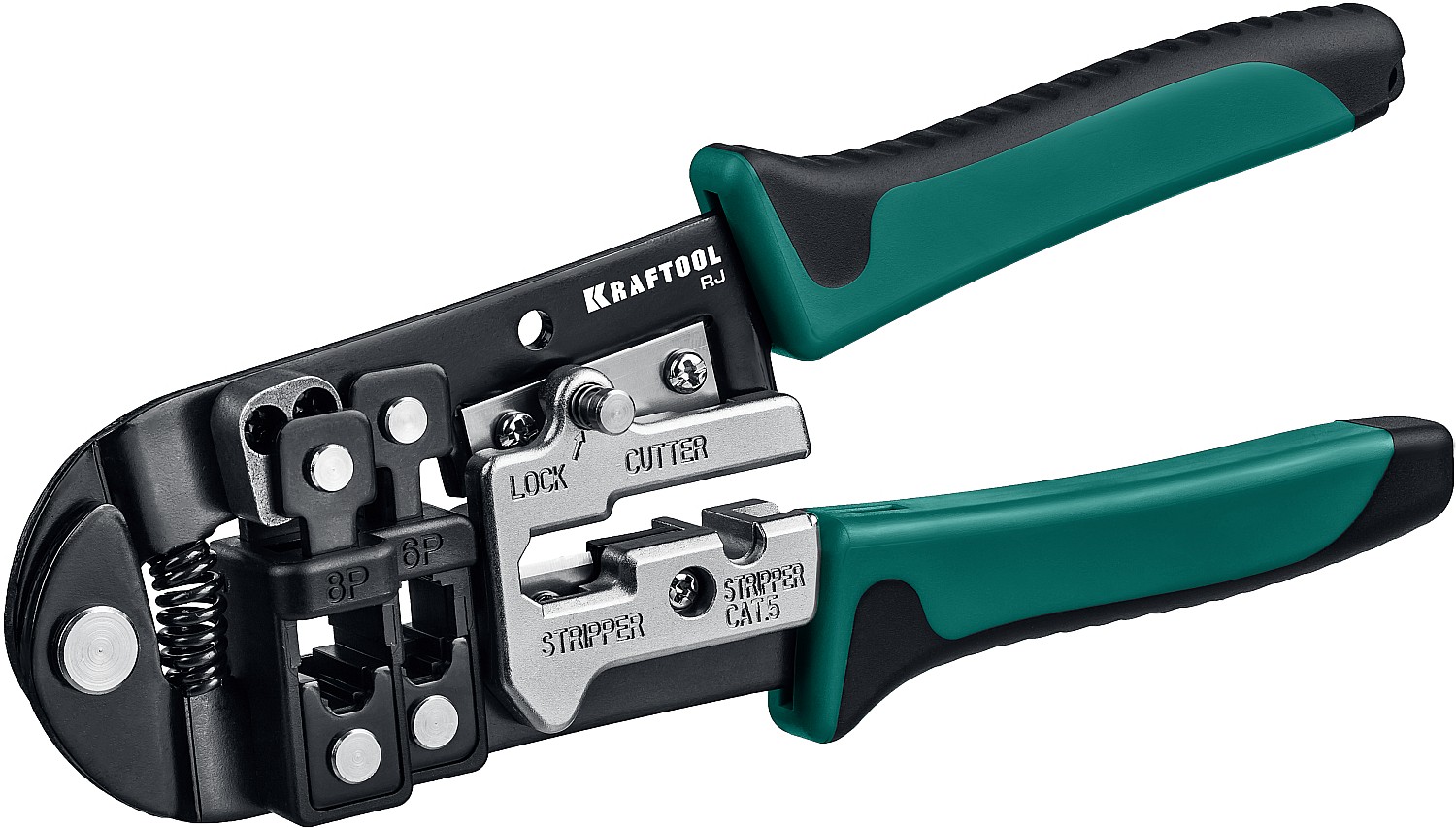 KRAFTOOL RJ45, RJ11/RJ12, кримпер универсальный 22699 купить по цене 2&nbsp;910 ₽ в интернет магазине ТЕХСАД