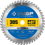 ЗУБР  305 x 30 мм, 48Т, диск пильный по дереву Оптима 36903-305-30-48_z01 купить по цене 2&nbsp;320 ₽ в интернет магазине ТЕХСАД