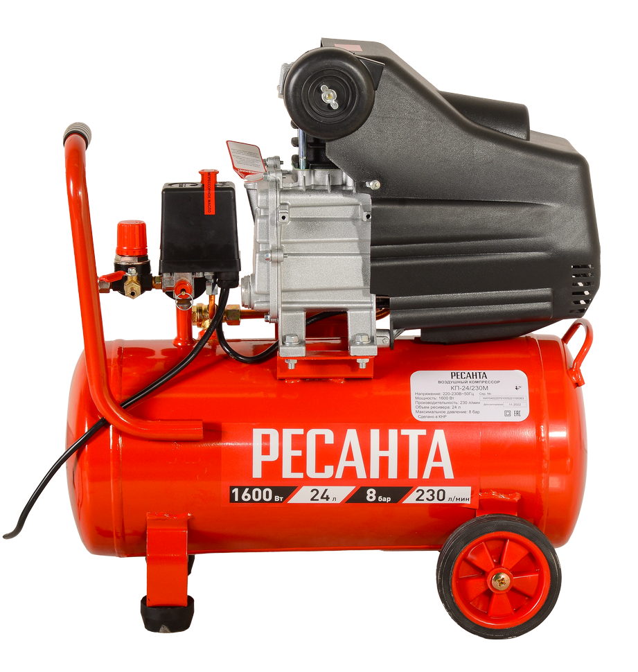 Компрессор Ресанта КП-24/230М купить по цене 12&nbsp;490 ₽ в интернет магазине ТЕХСАД