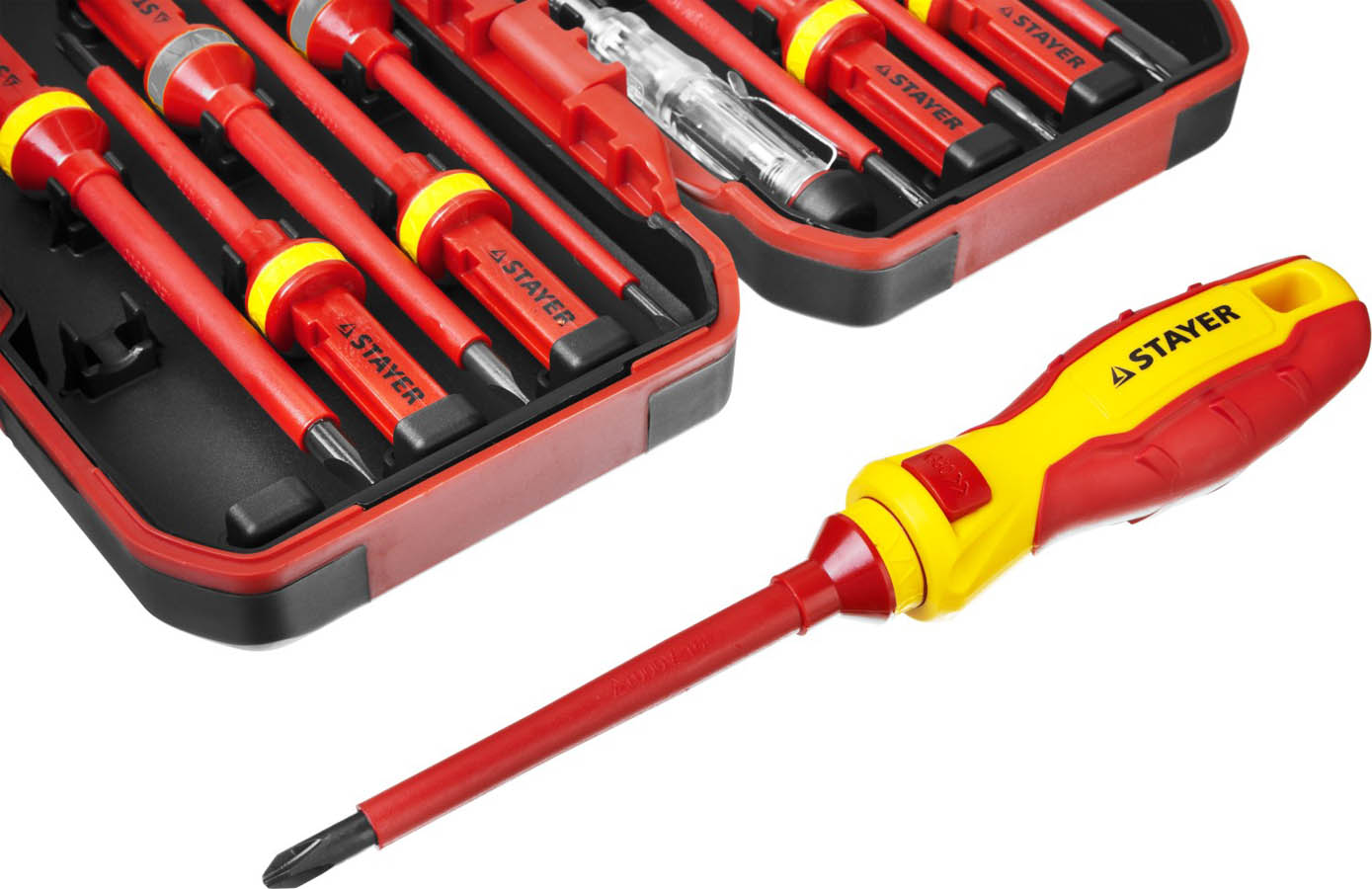 STAYER 13 шт., отвертка со сменными стержнями ELECTRO 25146-H13 купить по цене 1&nbsp;704 ₽ в интернет магазине ТЕХСАД