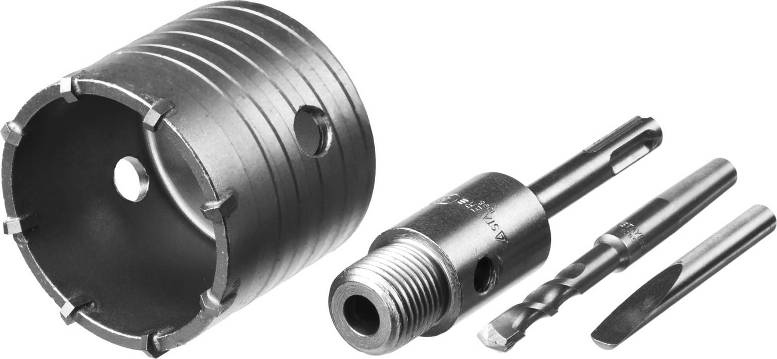 STAYER Ø 68 мм, державка, сверло, 8T, коронка по бетону с оснасткой 29190-68_z01 купить по цене 1&nbsp;350 ₽ в интернет магазине ТЕХСАД