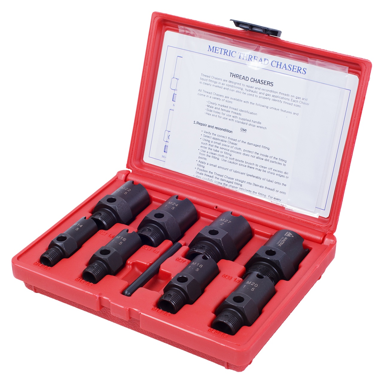 Набор для восстановления резьб штуцеров системы кондиционирования, кейс, 9 предметов МАСТАК 352-00009C купить по цене 10&nbsp;650 ₽ в интернет магазине ТЕХСАД