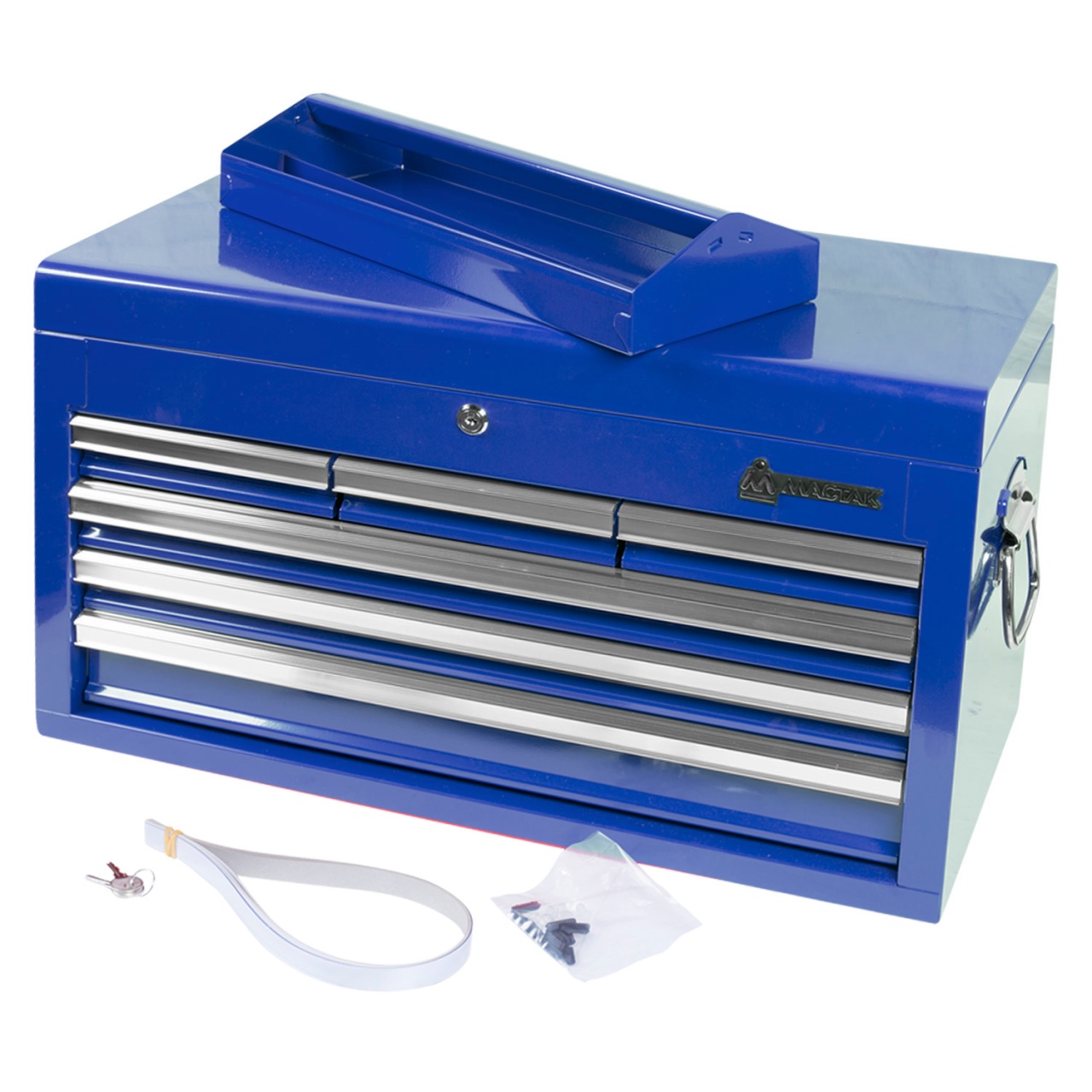 Ящик инструментальный, 6 полок и отсек, синий МАСТАК 511-06570B купить по цене 35&nbsp;950 ₽ в интернет магазине ТЕХСАД