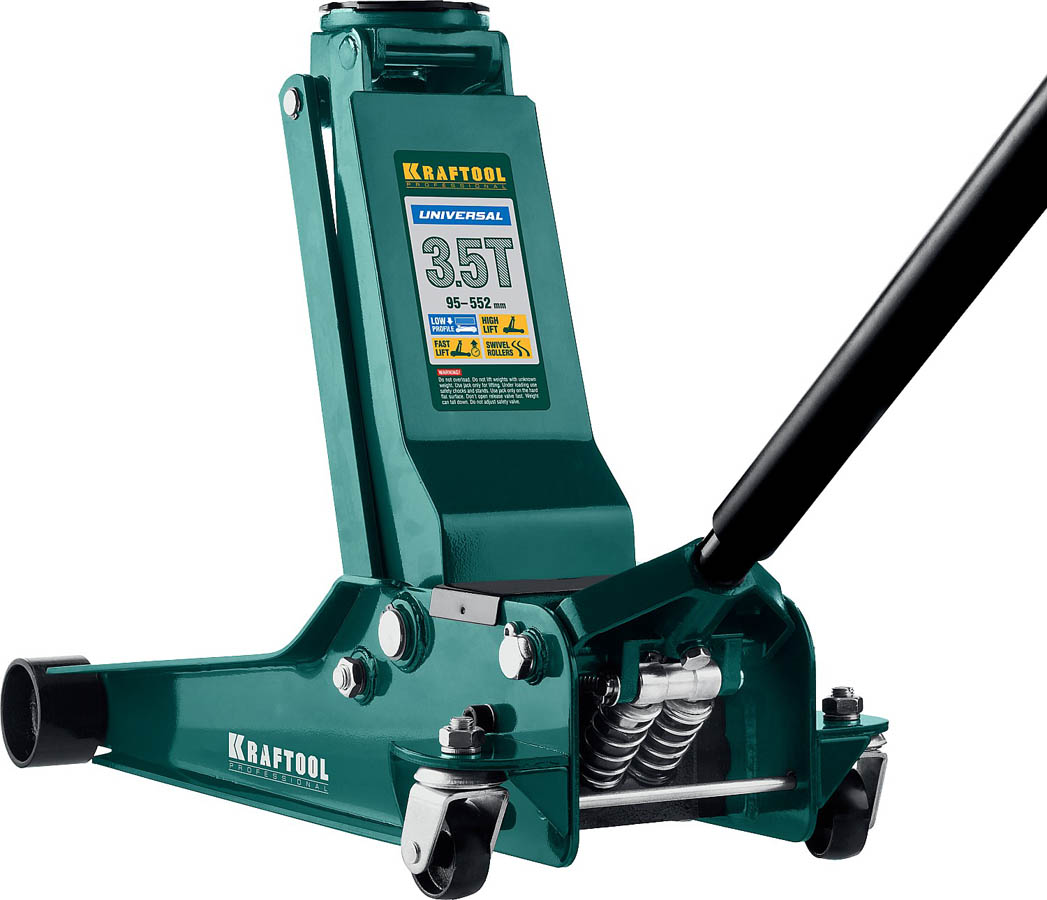 KRAFTOOL 3,5т, 95-552 мм, домкрат гидравлический подкатной Universal 43454-3.5 купить по цене 25&nbsp;750 ₽ в интернет магазине ТЕХСАД