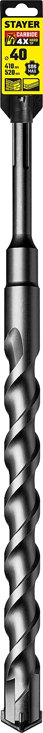 STAYER  40 х 410 мм, SDS-max, бур по бетону 29370-410-40 Professional купить по цене 4&nbsp;190 ₽ в интернет магазине ТЕХСАД