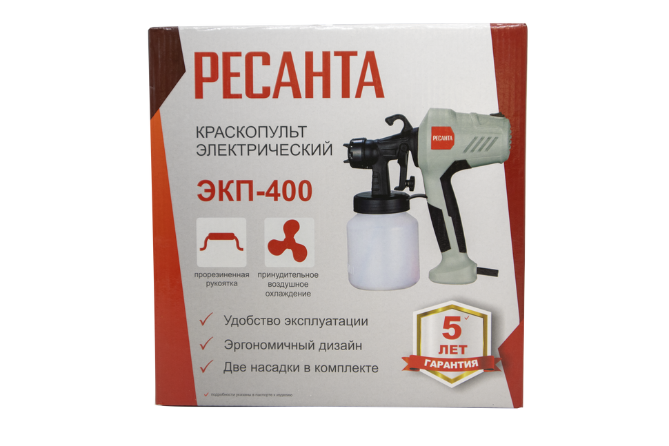 Краскопульт электрический Ресанта ЭКП-400 купить по цене 4&nbsp;390 ₽ в интернет магазине ТЕХСАД