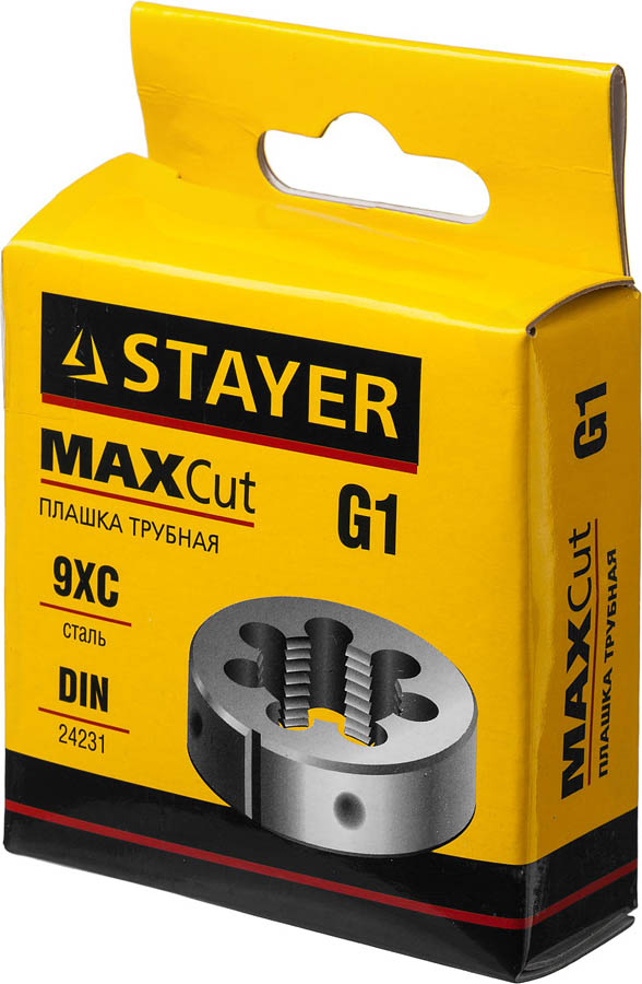 STAYER сталь 9ХС, для трубной резьбы G 1'', плашка круглая ручная MaxCut 28029-1 купить по цене 863 ₽ в интернет магазине ТЕХСАД
